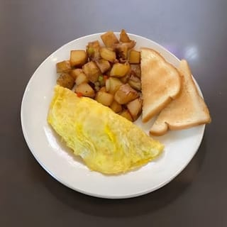Tortilla Con Queso American Con Papas Casera / American Cheese Omelette with Home Fries